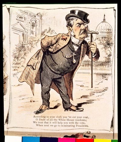 Karikatuur van Chester Alan Arthur, ca. 1883 door American School